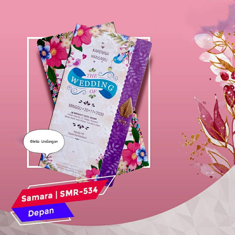 Blangko Undangan Samara 534. Blangko undangan Kosong/Pernikahan/Khitanan
