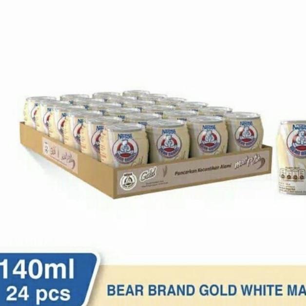 

[COD] Bear Brand Gold Malt Putih / Bear Brand Gold Teh Putih isi 24 pcs [COD]