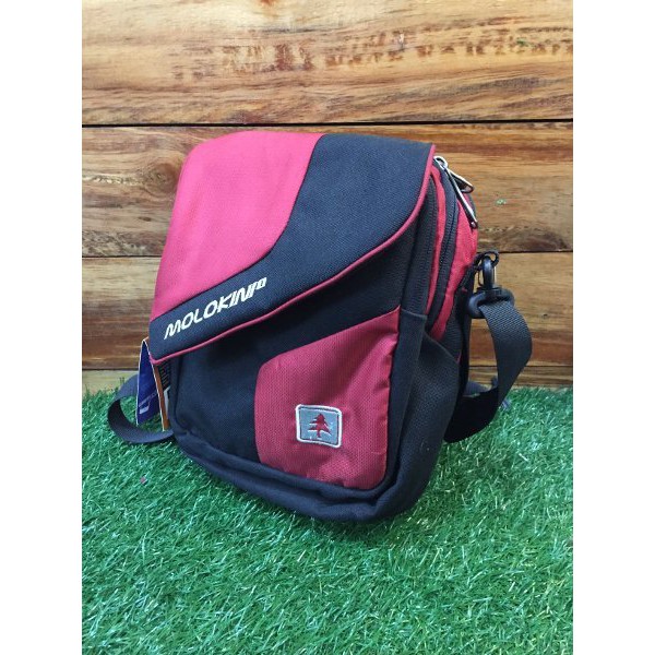 tas    consina selempang molokini 1 merah hitam - travel pouch consina - consina original    -