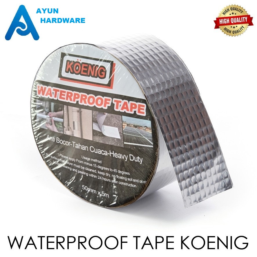 Lakban Waterproof Isolasi Anti Bocor Lem Seng Alumunium Foil Koenig