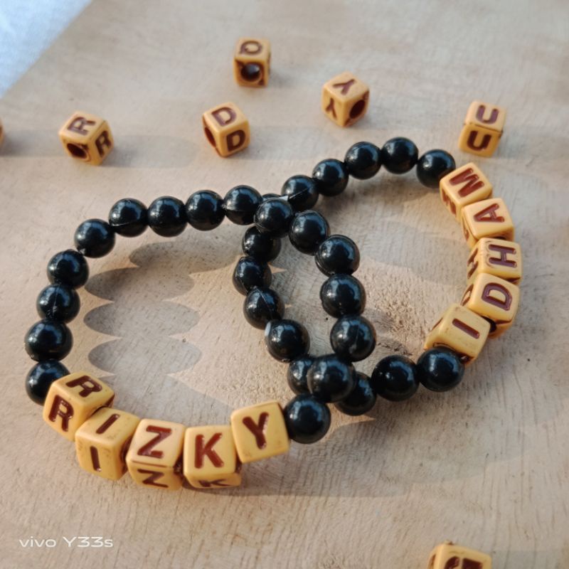 Gelang Manik Mote Bayi Bisa Custom Nama