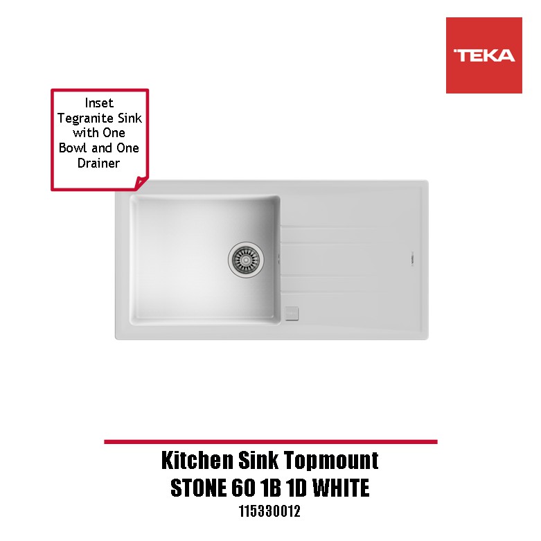 Jual Teka Kitchen Sink Stone 60 1B 1D White Inset Tegranite Sink 100cm   80bce321a76adce54afab089e920f4da