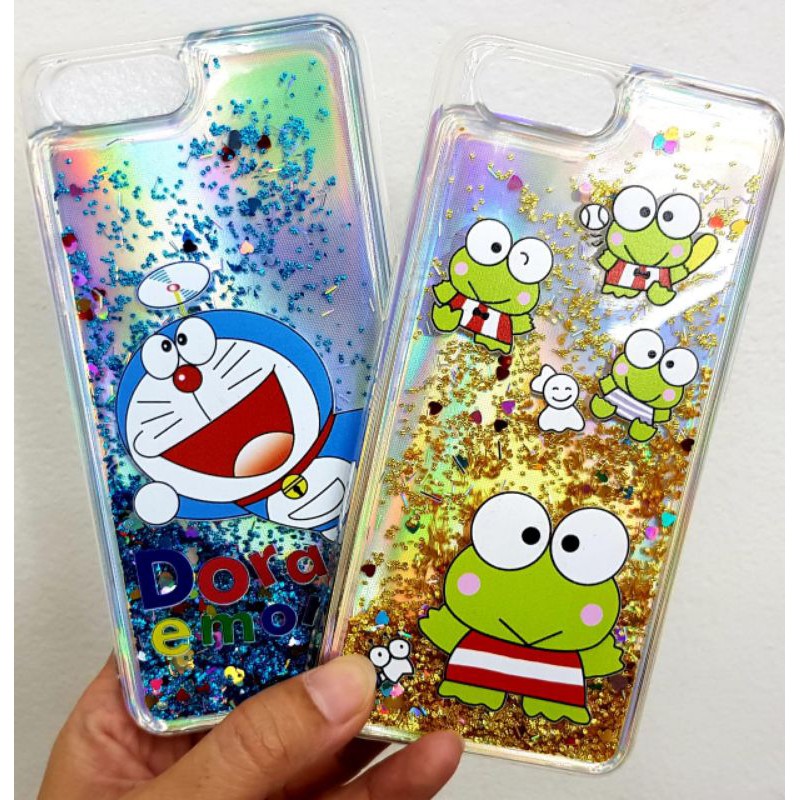 SOFTCASE KARAKTER LUCU DENGAN GLITTER UNTUK HP OPPO A1K/A3S/A5S