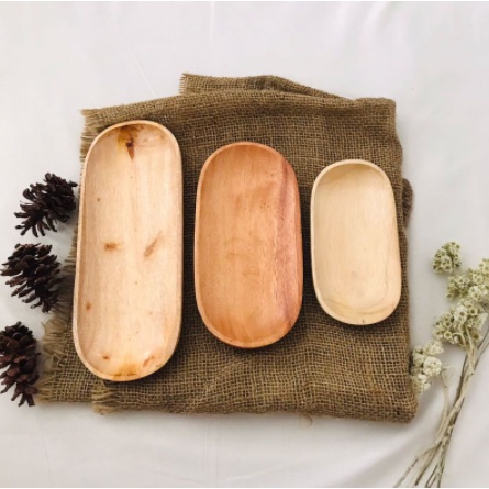 READY MURAH Hampers set piring saji kayu oval alat makan kayu dan sajadah travel couple kado hadiah 