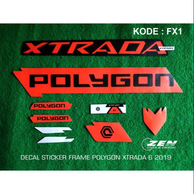 DECAL STICKER FRAME POLYGON XTRADA 6 2019 kode FX1