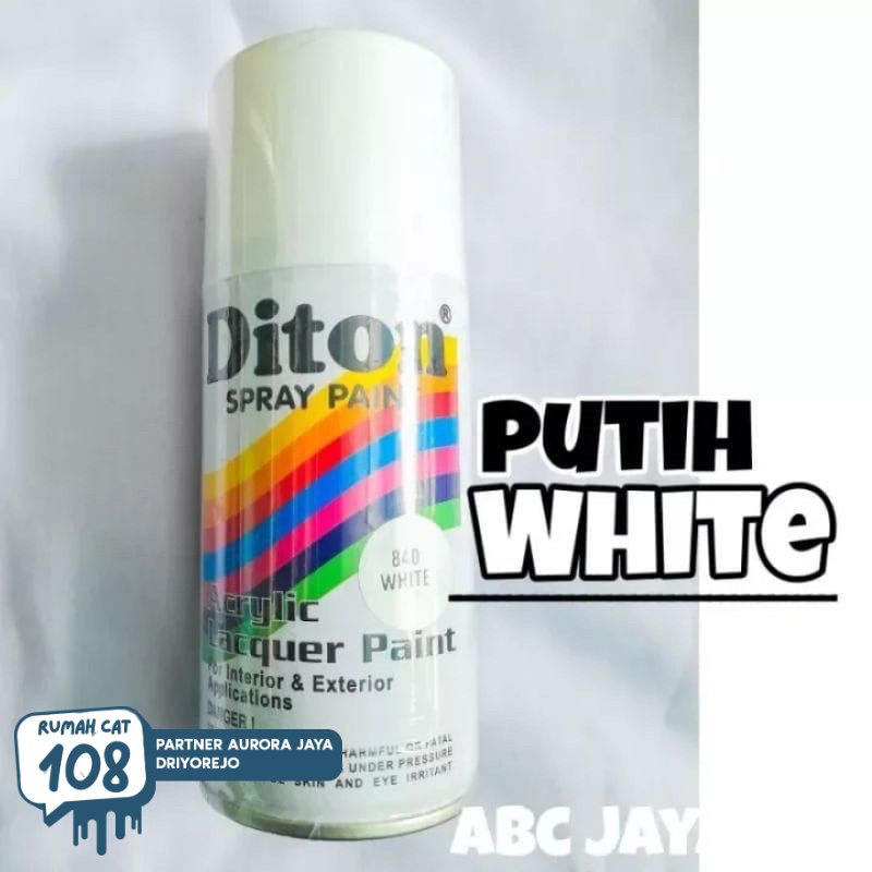 

Diton White 840 / Cat Semprot Putih 300ml Pilok Pylox Pilox Mengkilap Kilap Gloss Glossy