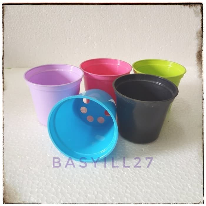 pot nkt 8 / pot plastik pot eskrim / pot bunga Murah