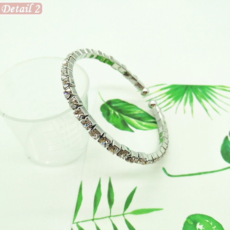 MALL - Gelang Wanita Fashion Korea Motif Lingkaran Berlian Diamond Alloy Bracelet GLG21 COD-2