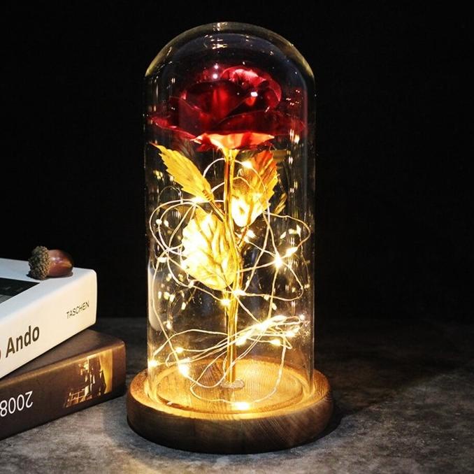 

Bunga Mawar Lampu LED Dekorasi Black Illumination Rose AC03 Red