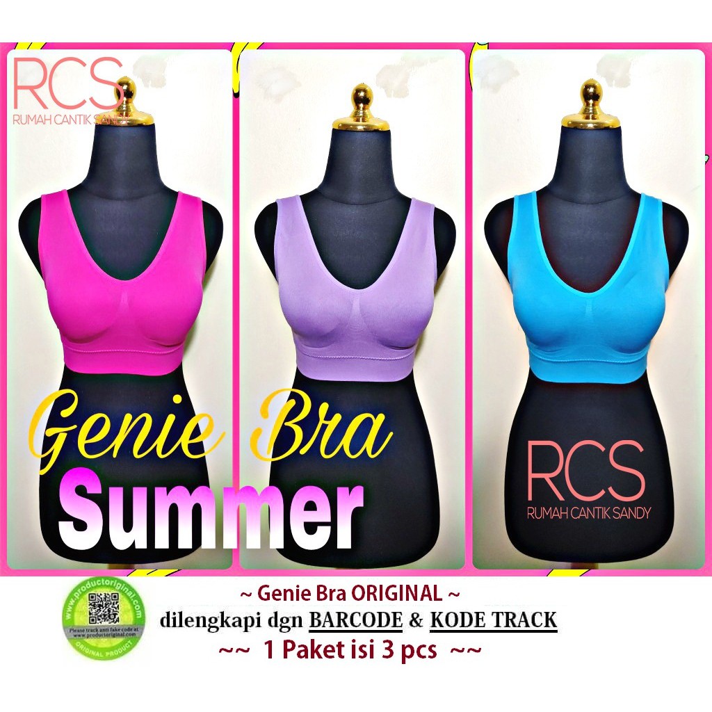 Genie Bra ~ Sport Bra ~ Pakaian Dalam Wanita ~ ISI 3 PCS ~ SUPER High Quality