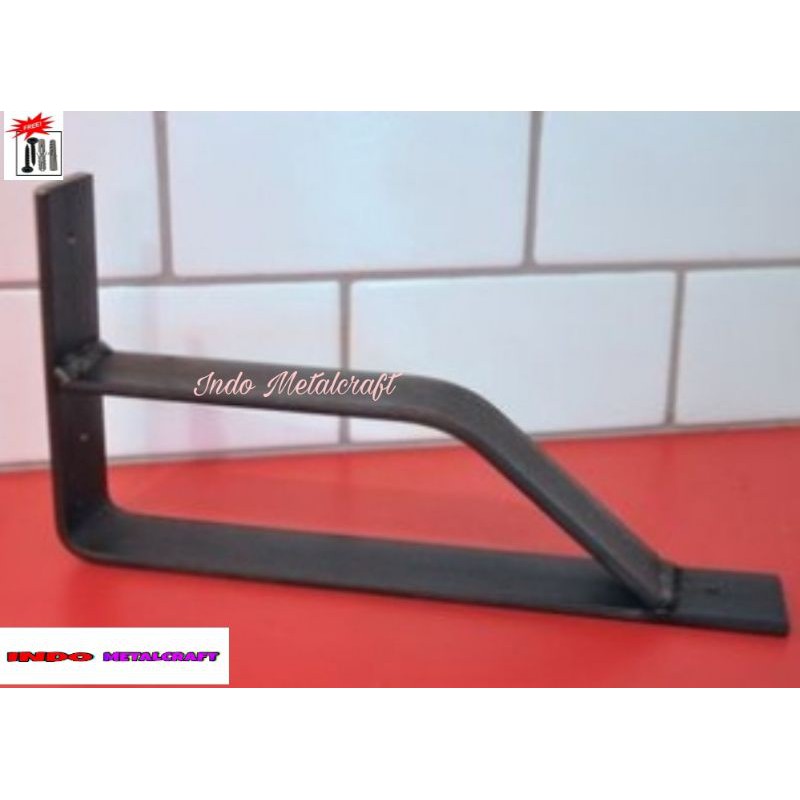 Rak gantung dinding serbaguna/ siku L besi plat industrial/