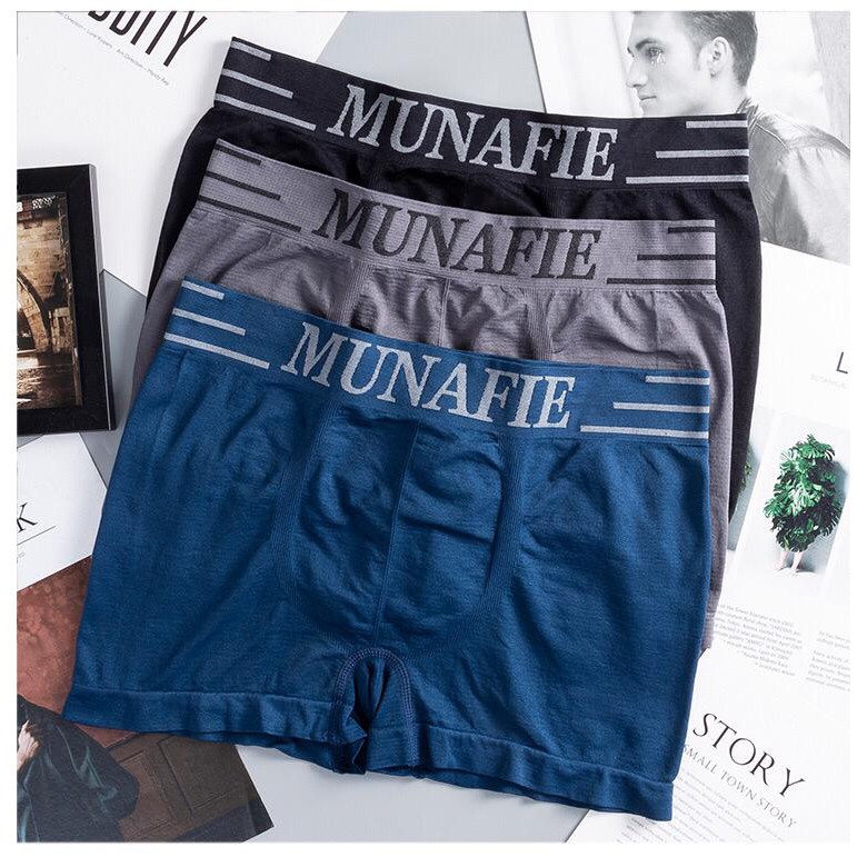 BRGUNIK Celana Dalam Munafie Boxer Pria Underwear Man Sempak Cowok Celana Kolor Pendek Murah Import B015