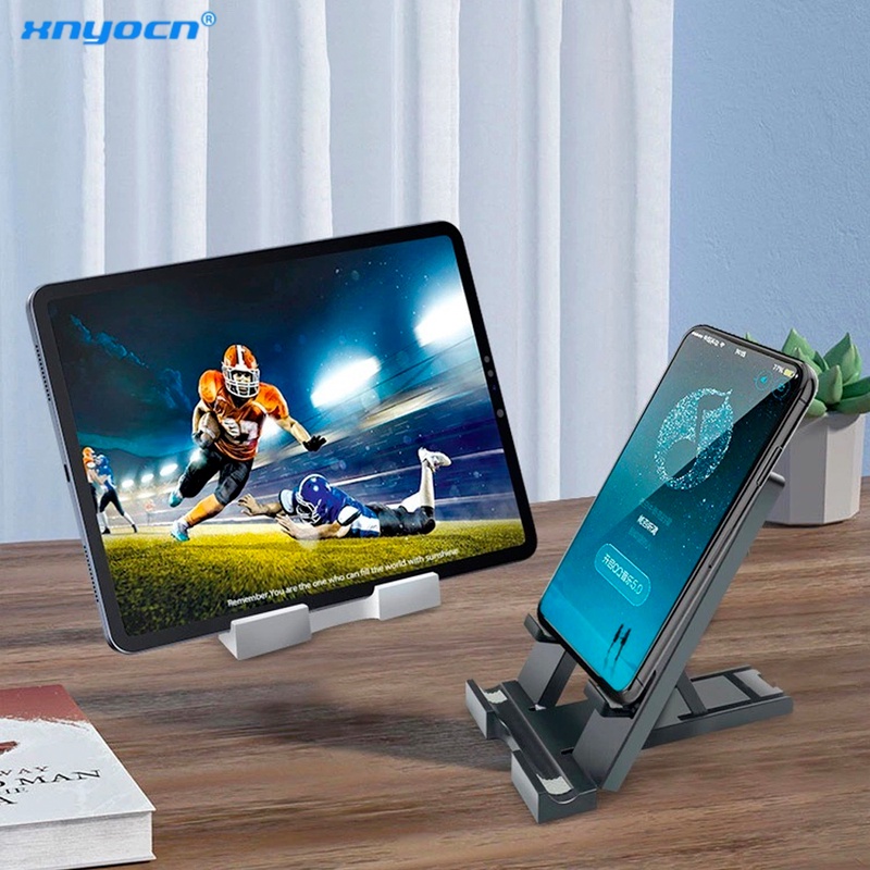 Desktops Holder For Tablet 7.9 to 11inch, Bracket Lipat Adjustable Tablet Stand Untuk iPad Xiaomi Samsung Penyangga Ponsel