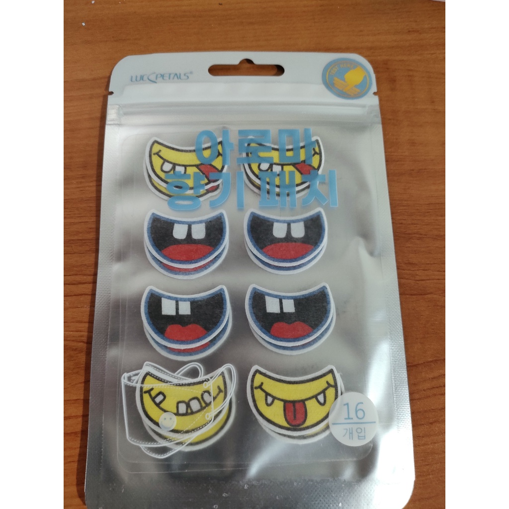 Sticker Masker Aroma Lemon / Mint Korea Mask Patch Stiker Tempel Pewangi Fresh Aromatherapy mw