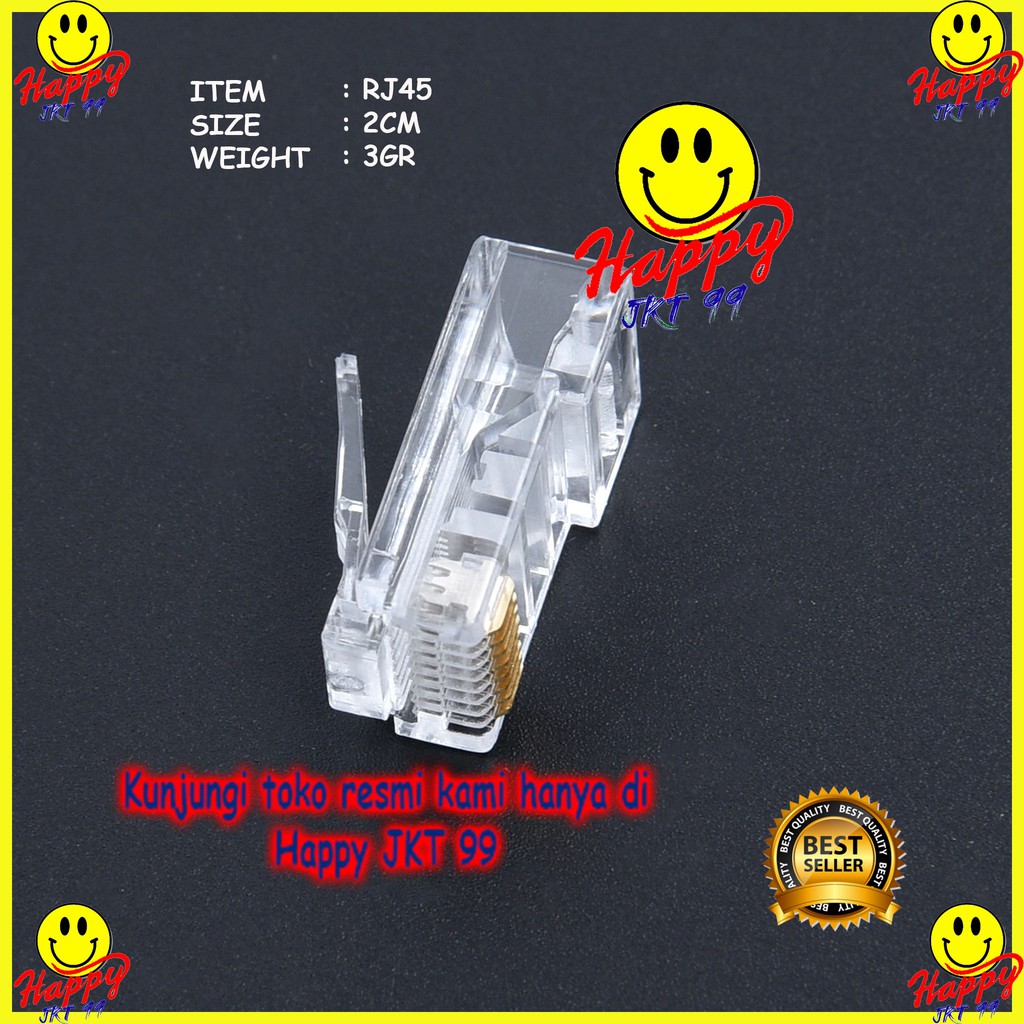 [ HAPPY JKT 99 ] CONNECTOR LAN RJ45 CAT6 CAT 6 ORIGINAL