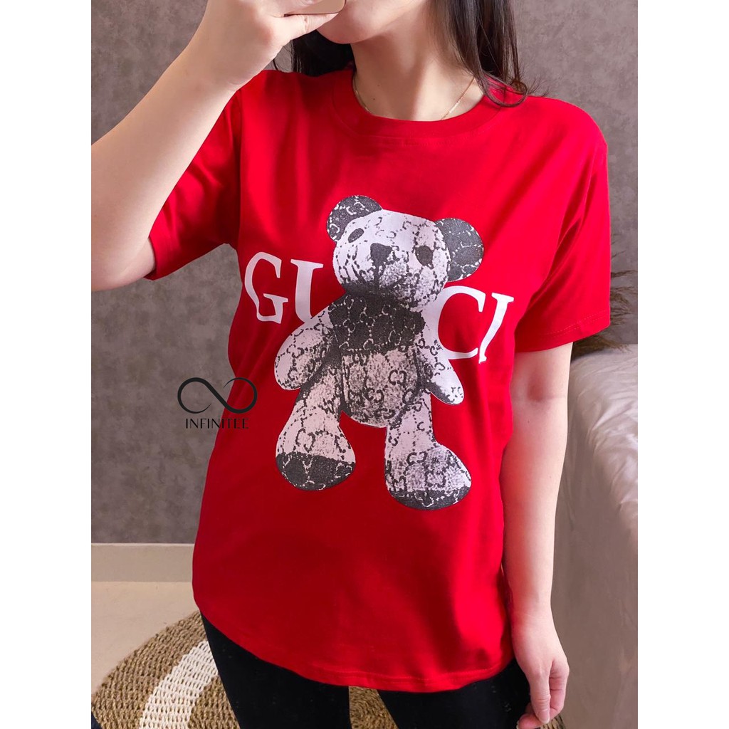 Baju Kaos Wanita Motif GcBear | TShirt Cewek Lengan Pendek | Baju Kaos Terbaru