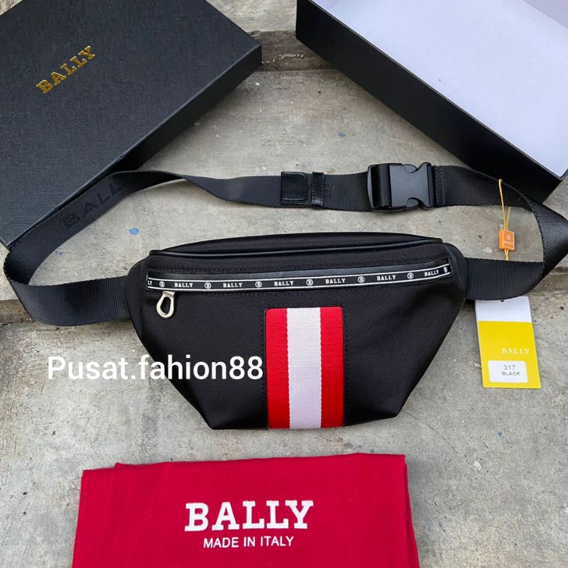 tas selempang waist bag pria Bally import waistbag pria bally