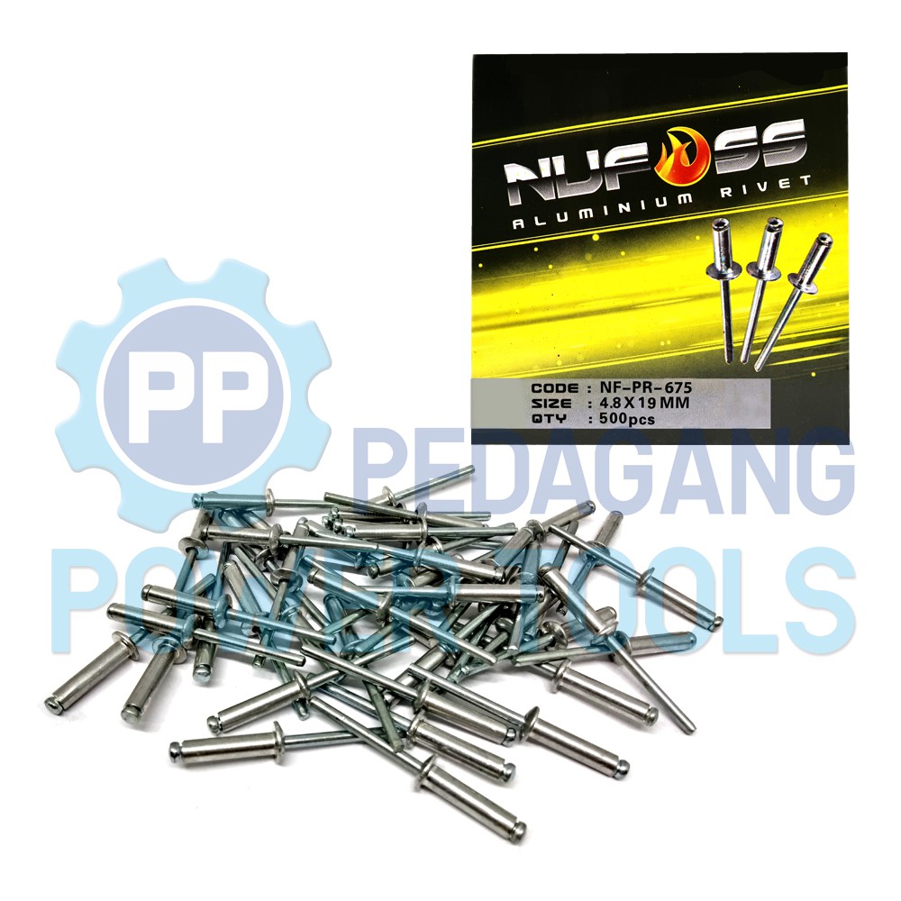 NUFOSS 675 PAKU RIVET 4.8 x 19 MM 500 PCS BLIND RIPET RIFET TEMBAK