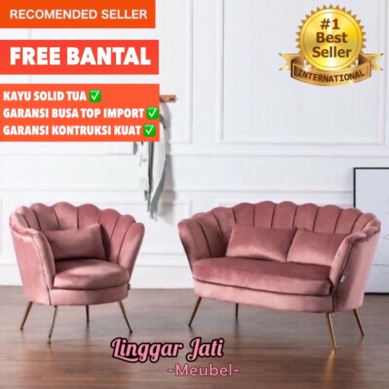 SOFA RETRO SOFA MODERN SOFA JATI SOFA SCANDINAVIAN SOFA TAMU MURAH SET SOFA MINIMALIS SOFA KERANG