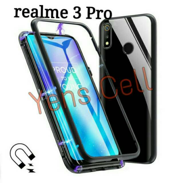 Bumper Metal Magnetic Case Oppo realme 3 Pro /  F11 Biasa