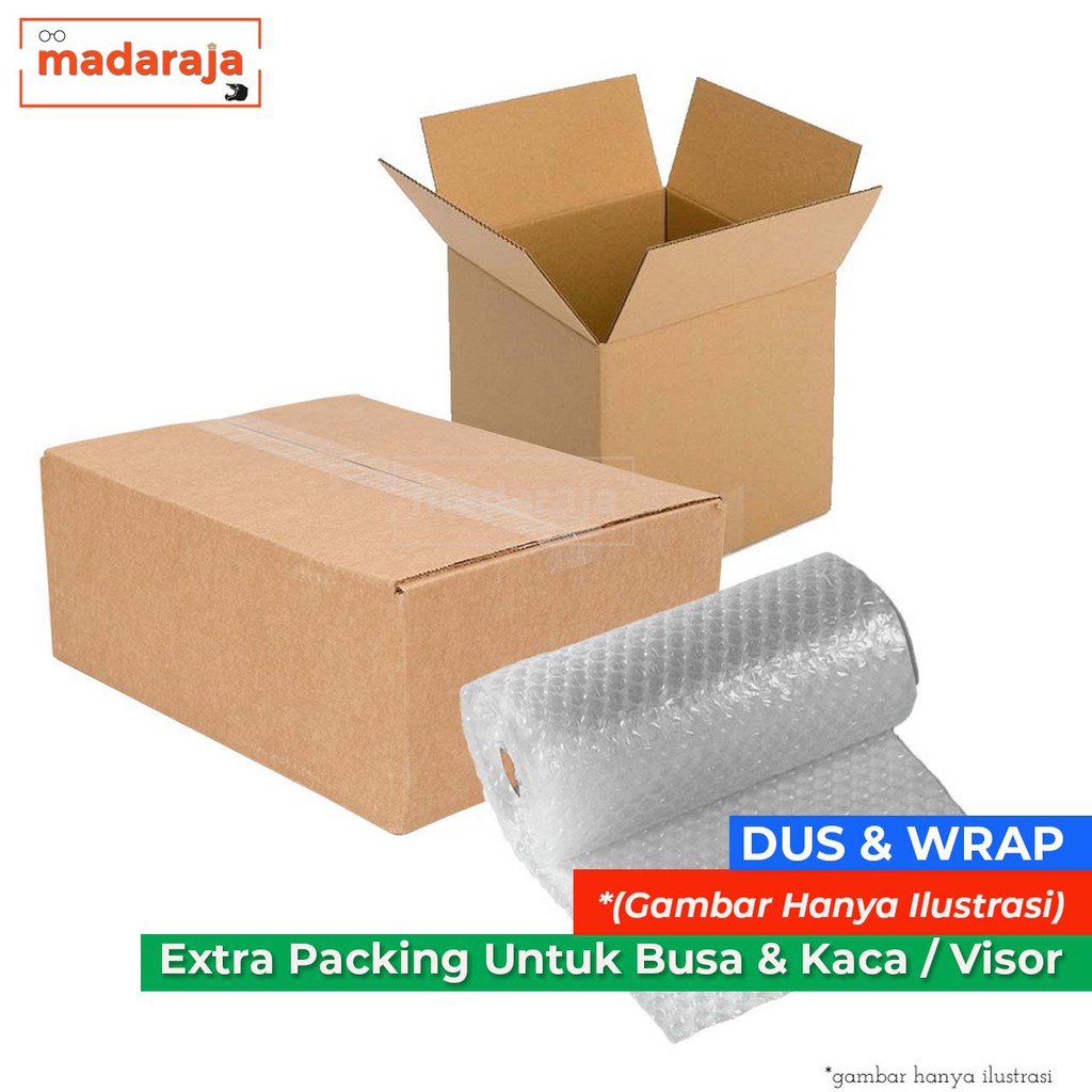 

Bubble Wrap Dan Kardus Untuk Extra Packing Visor dan Busa