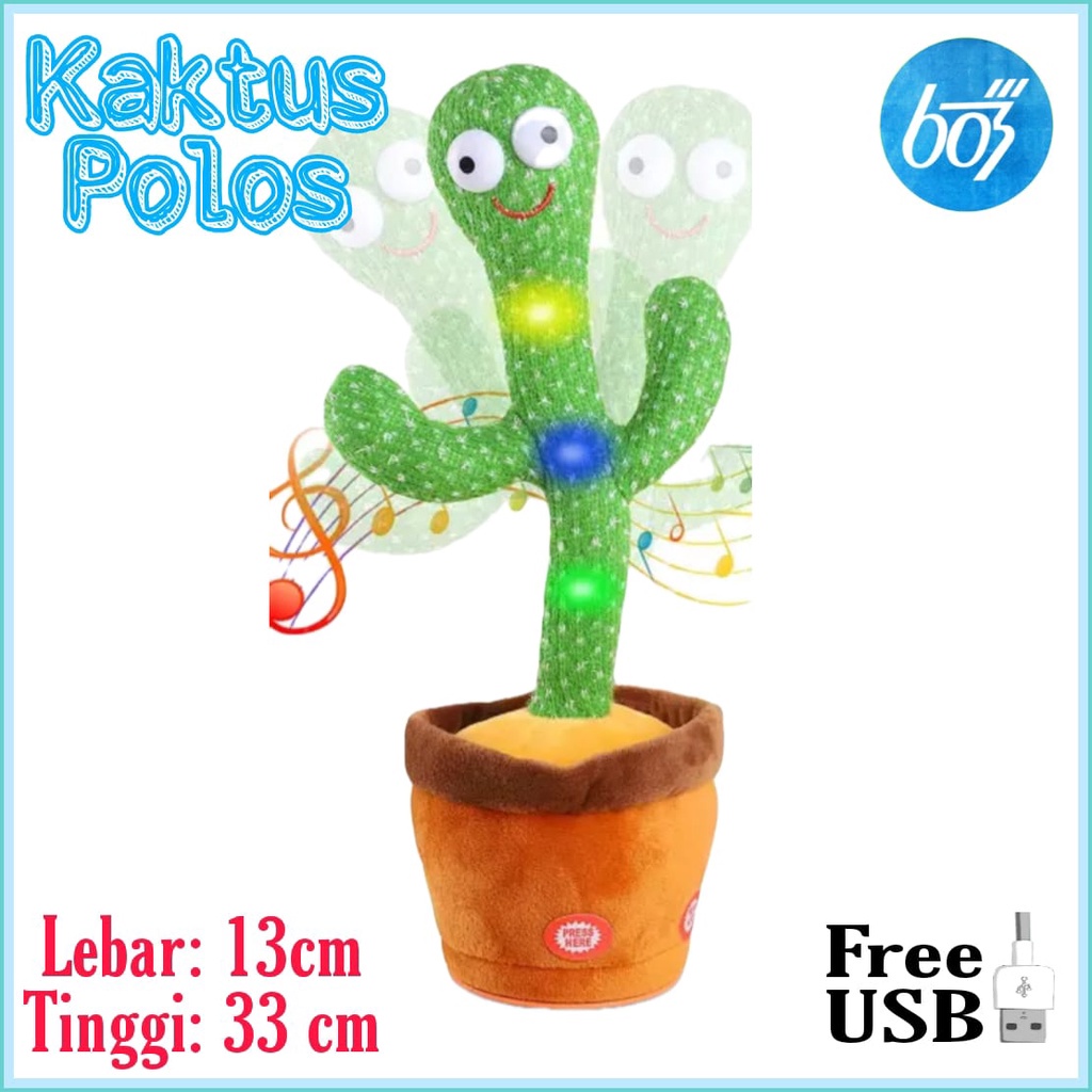 Cactus kaktus Toy Boneka Pintar Kaktus Joget Joged Goyang Bisa Ngomong Rekam Bicara Menari Dance Dancing 01