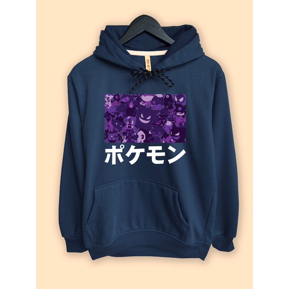 Jaket Hoodie Anime Pokemon Gengar Japan Jepang