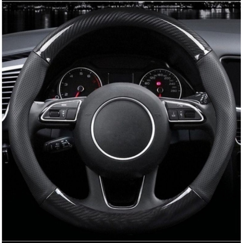 Sarung Stir Mobil YARIS Sarung Stir Carbon PREMIUM