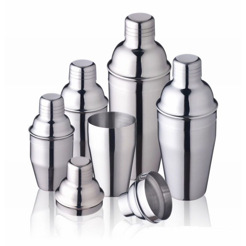 One Two Cups Cocktail Shaker Bartender Boston Style Stainless Steel 750ml - JJ60048 - Silver