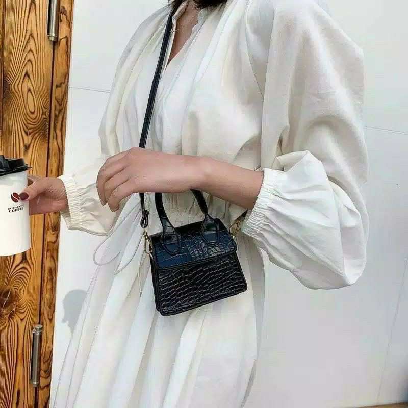 7.7 MEG SALE - TAS SELEMPANG MINI / TAS CROCO FASHION KOREA / TAS WANITA MINI / TAS SELEMPANG WANITA - AQA COLLECTION - tasready