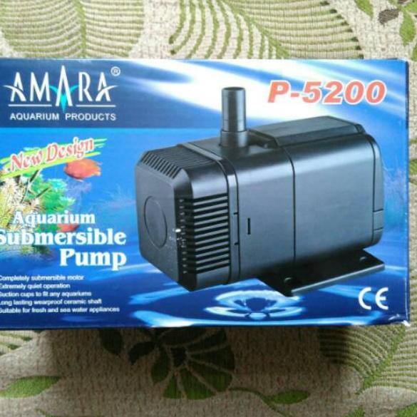R8W Submersible Pump AMARA P-5200, Pompa Celup Air Nutrisi Hidronik, Aquaponik, Kolam Ikan, Aquarium