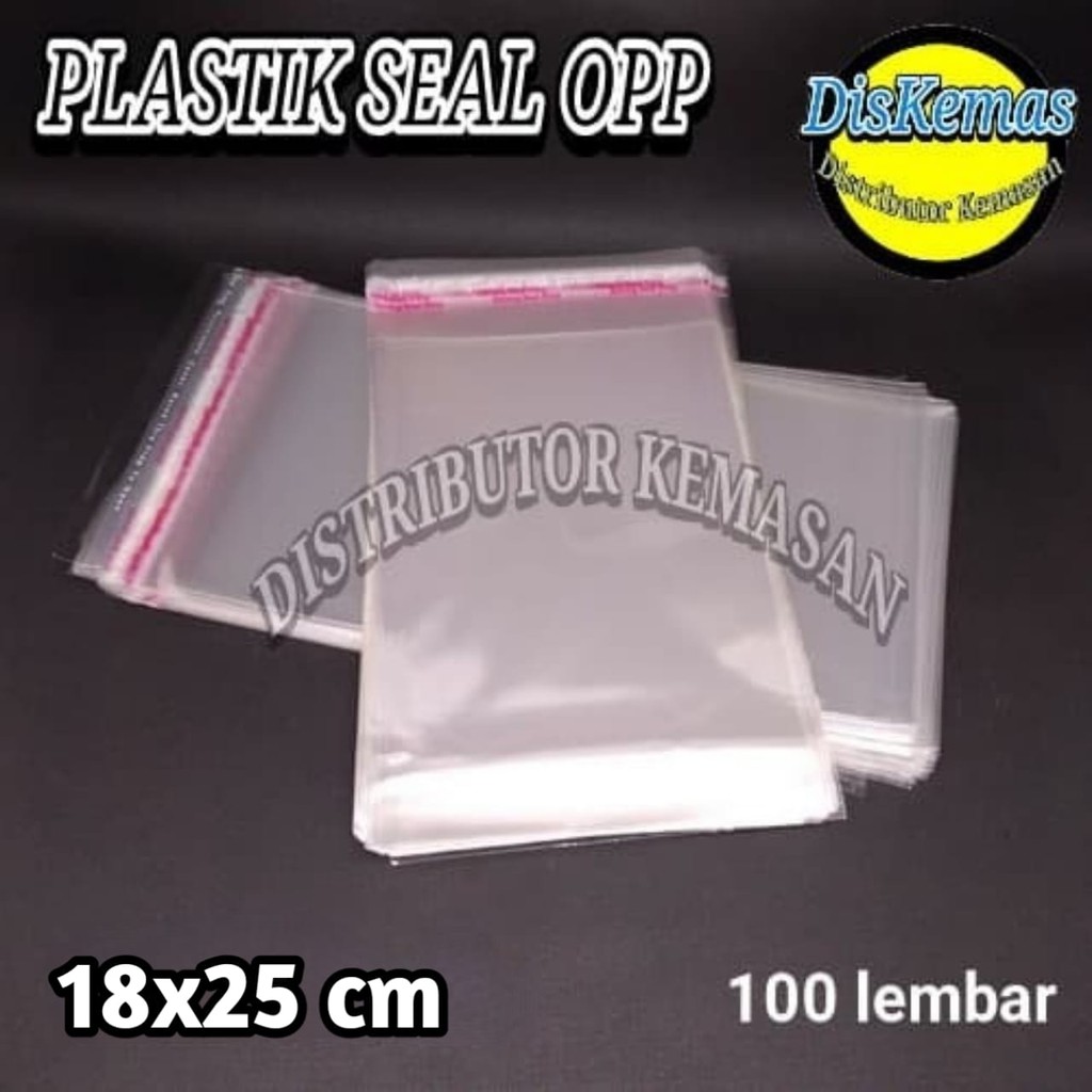 

KEMASAN PLASTIK OPP SEAL LEM PEREKAT KEMASAN SNACK SOUVENIR 18x25 cm