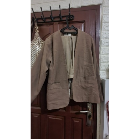 Blazer Caroline Kosasih (Mocca Brown) - Preloved / Second Big Size XXL