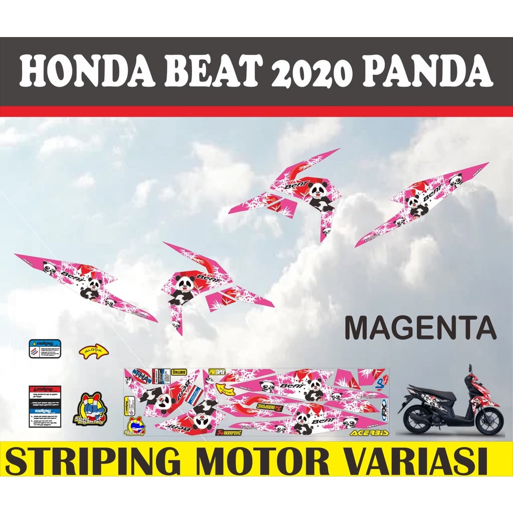 striping stiker motor beat all new 2020 panda