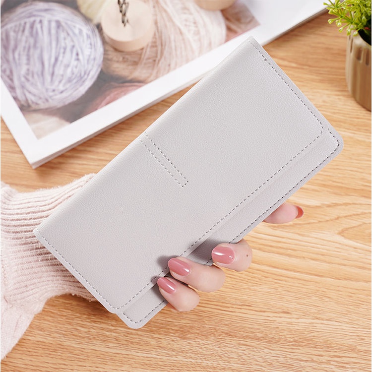 ( GS ) DOMPET LIPAT PANJANG DOMPET WANITA PLAIN COLOUR