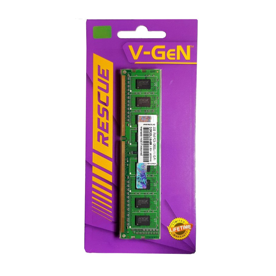 RAM DDR3 DDR3L V-GeN RESCUE 2GB PC12800/1600Mhz LongDimm (Memory PC VGEN)