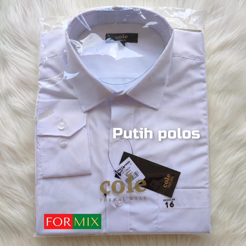 KEMEJA PUTIH FORMAL PRIA COLE ORIGINAL LENGAN PANJANG