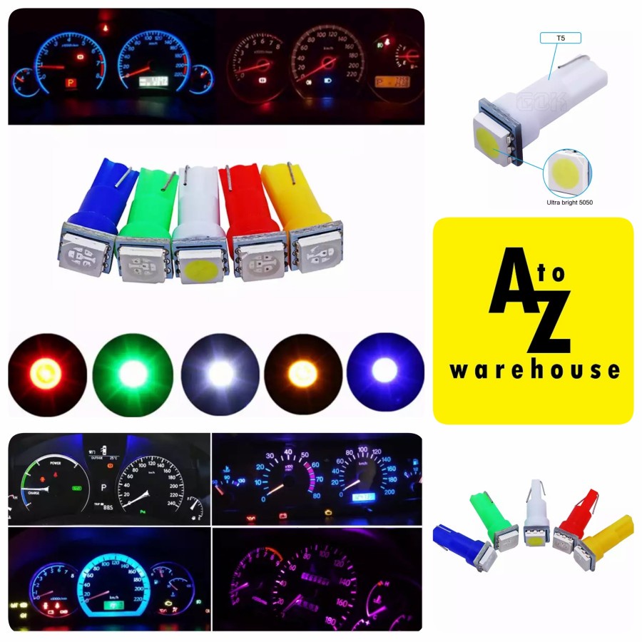 Lampu Led T5 Panel Dashboard Mobil Motor Speedometer Cob Super Terang-1