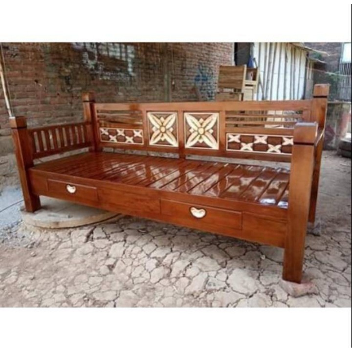 Bangku Bale-bale Minimalis Jati 200x100