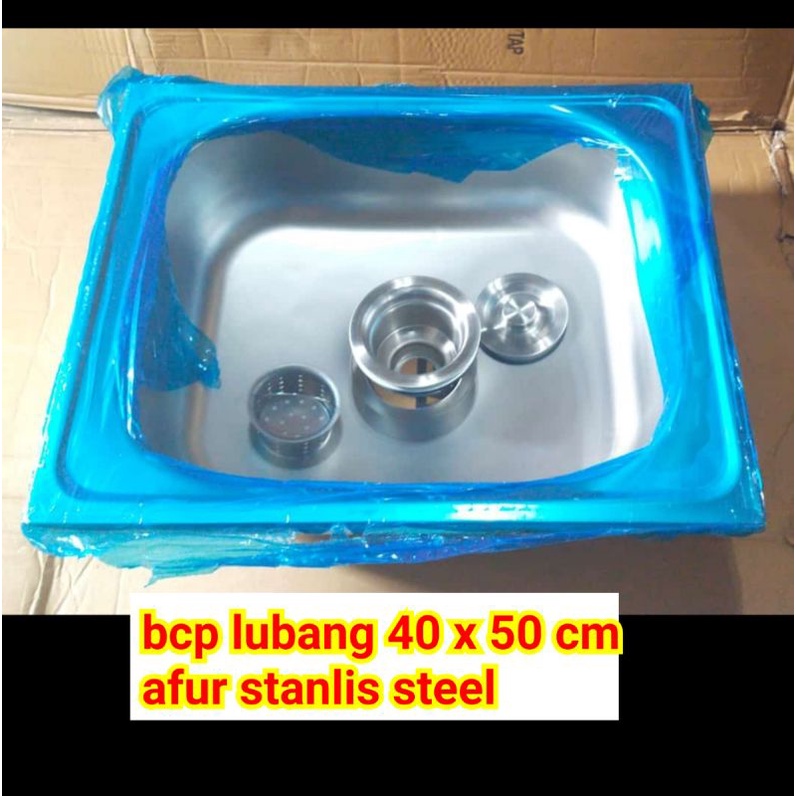 Bak cuci piring uk 40x50x15cm+afur stanlis full stainless 304 perlngkpn dapur dan westafel