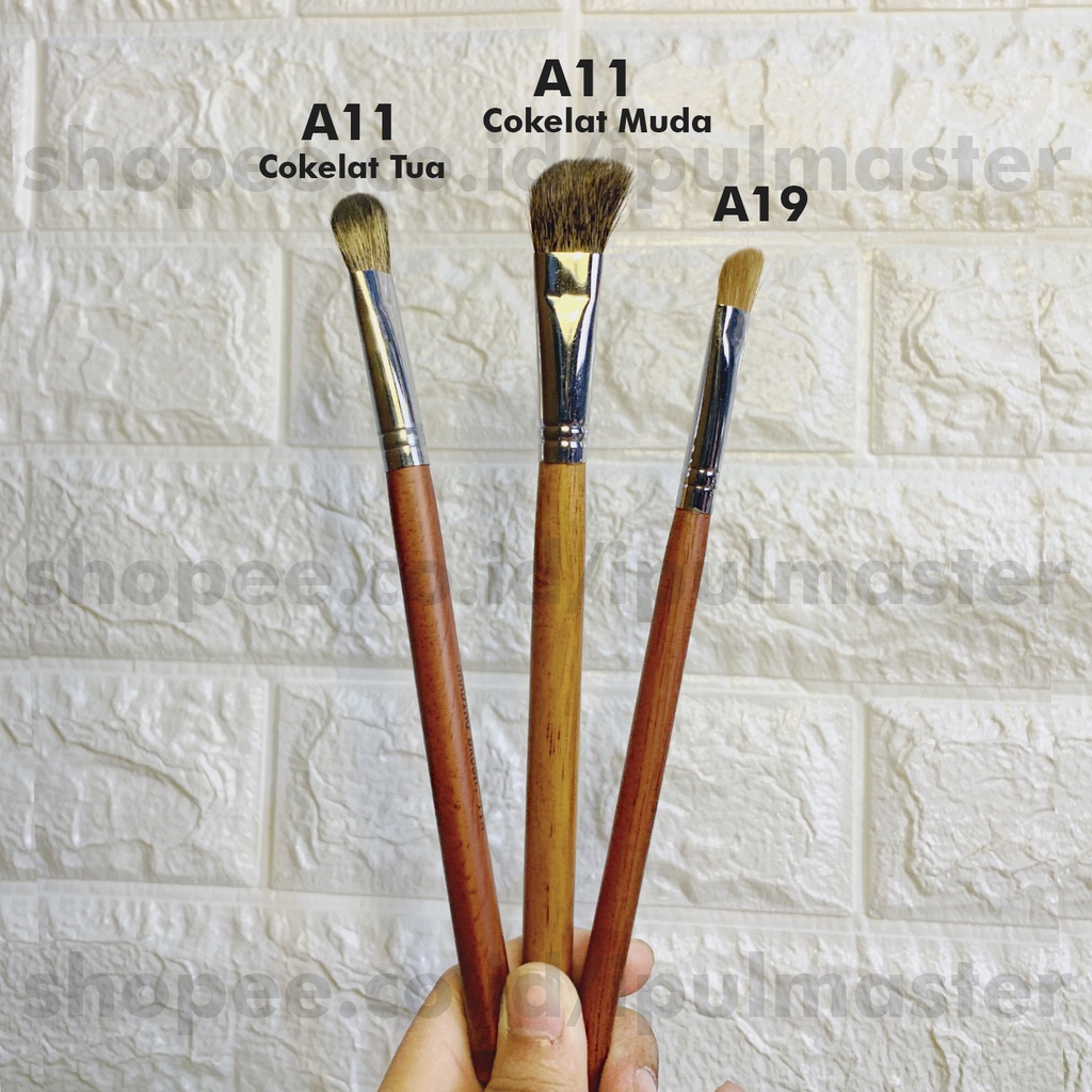 Tools Brush Make up Kuas Shading Brush lip Motif Kayu Bulu Super Lembut Nose Shadow Brush