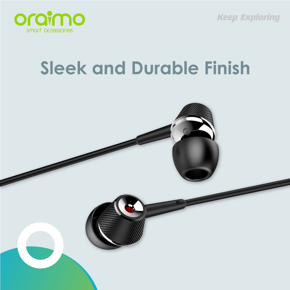 VROFFSTORE  Oraimo Earphone / Hands free dengan Mic Universal 3.5mm IOS/Android OEP-E23 OEP 23