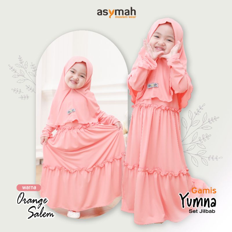 ASYMAH Gamis set anak - Gamis anak cantik Original Yumna