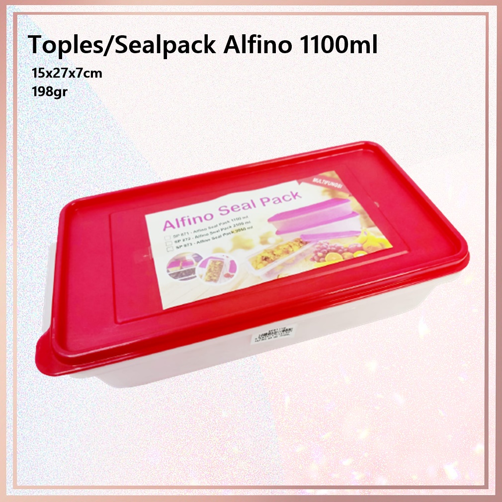 Toples Penyimpanan/Seal Pack Alfino 1100ml