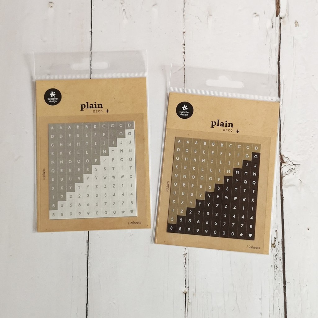 

SUATELIER Sticker Plain 29/30 Alphabets for Journal Decoration