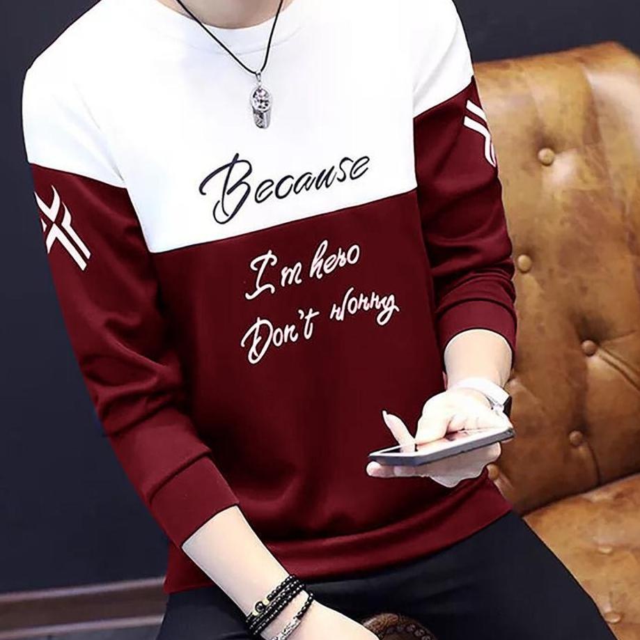 ✬ JUANFashion899 Kaos Pria Jf.Because Kaos Pria Distro Keren Kaos Pria Lengan Panjang Murah Terbaru 