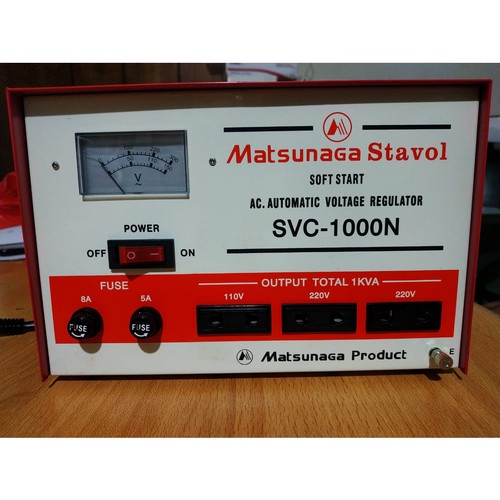 Matsunaga Stabilizer SVC-1000N Stavolt Motor Penstabil Tegangan Listrik1000 VA