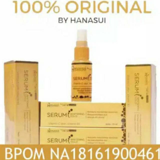 Hanasui serum gold whitening vitamin c dan b3