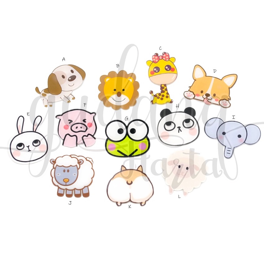 Pin Akrilik Cute Animal Pin Hewan Lucu Pin Bros Tas Unik GH 208447