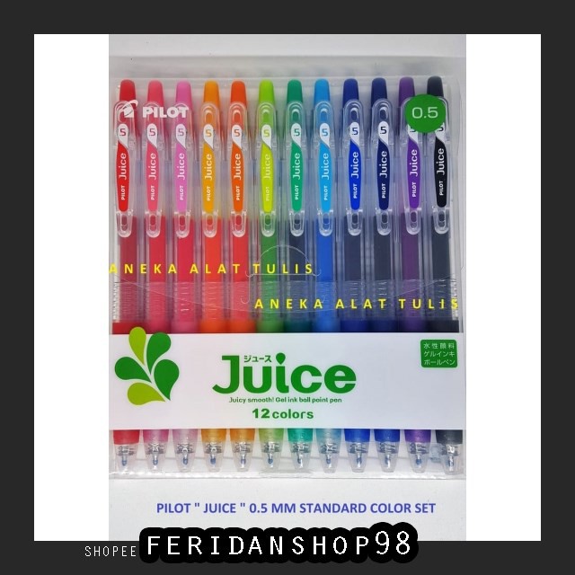 

FR93 PULPEN PILOT " JUICE BEST " 0.5 MM SET 12 STANDARD COLOR LJU-120EF-12C-EX BY FERIDANSHOP98
